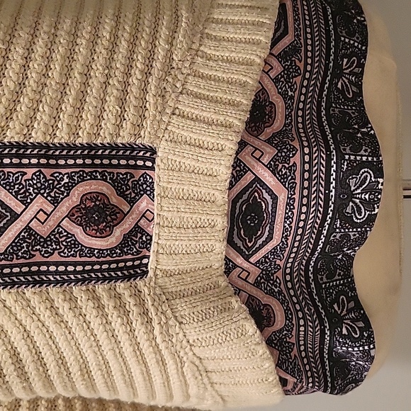 Hale Bob Chunky Knit Mixed Media Sweater SZ XS - Picture 5 of 7